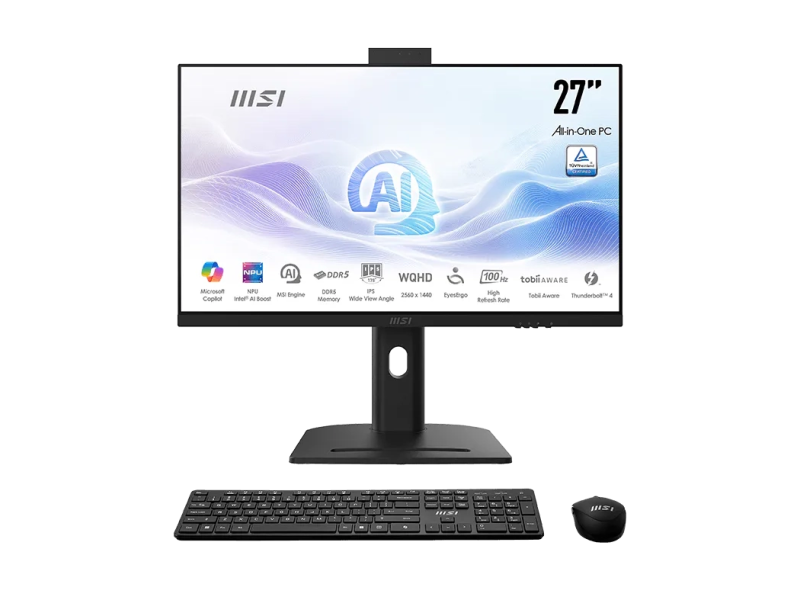 MSI AIO Modern AM273QP AI 1UM 27" WQHD (2560×1440)/Intel Core Ultra 5-125H/16GB DDR5/1TB M.2 NVMe SSD/Intel Arc/Win 11 Pro