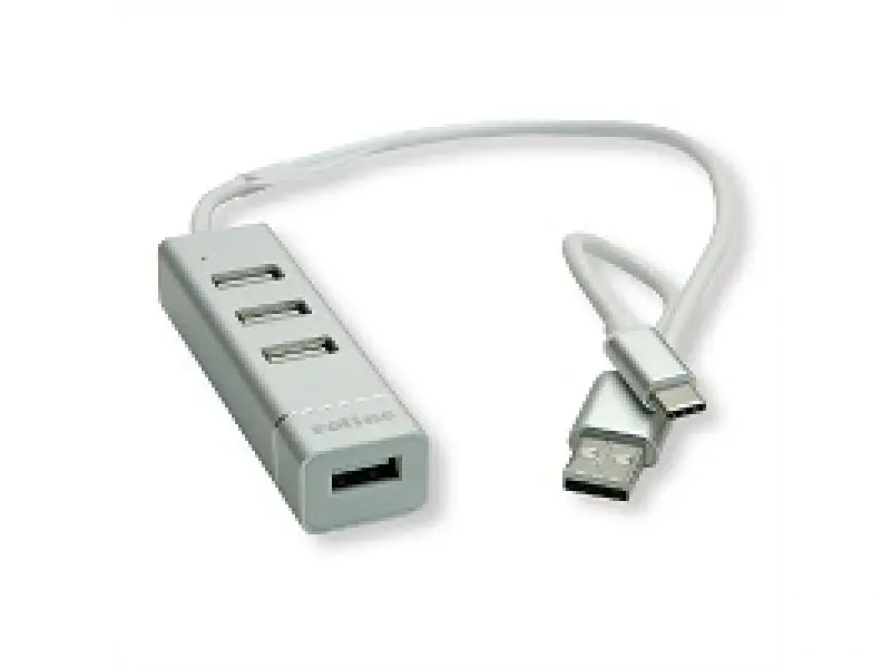 Rotronic 14.02.5037-10 ROLINE USB 2.0 Notebook Hub, 4 porta, A+C konekcija