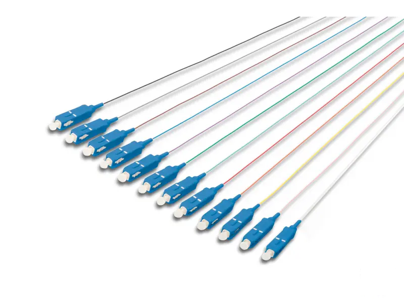 Digitus FO pigtail set, 12pcs, singlemode, simplex, 2m, OS2, SC