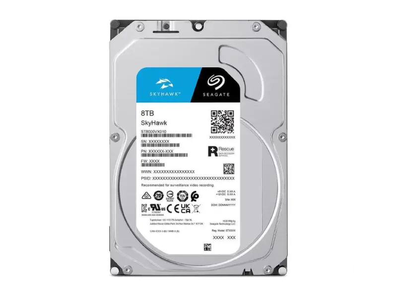 SEAGATE SkyHawk Surveillance 8TB, ST8000VX010, 256MB cache, SATA 6Gb/s, 5400 rpm, 180MB/s