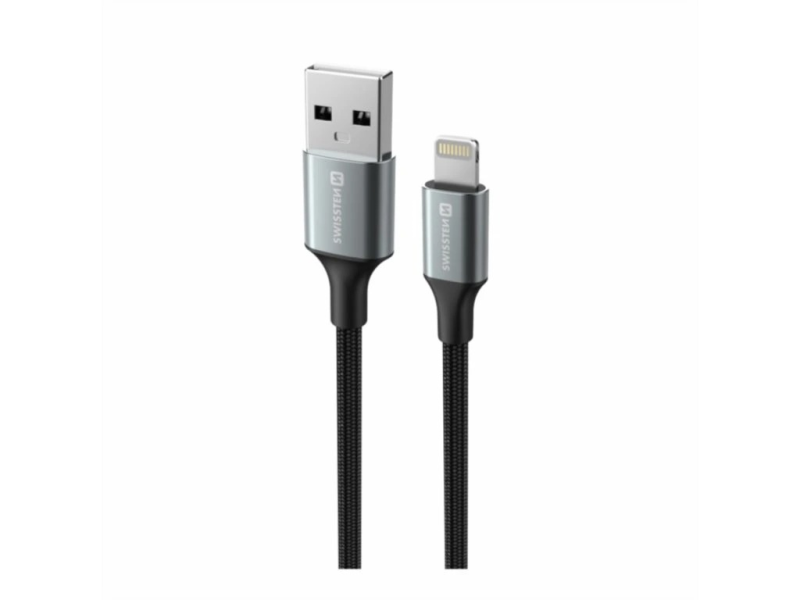 Swissten DATA CABLE TEXTILE II USB / LIGHTNING 1,5 M BLACK