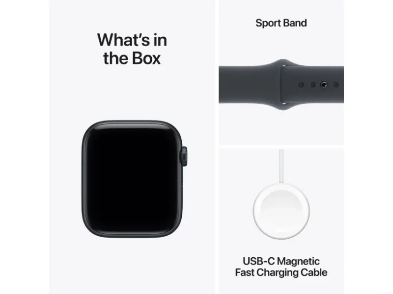 APPLE Watch SE 3 GPS  44mm Midnight Aluminium Case with Midnight Sport Band - M/L (mehq4rk/a) 