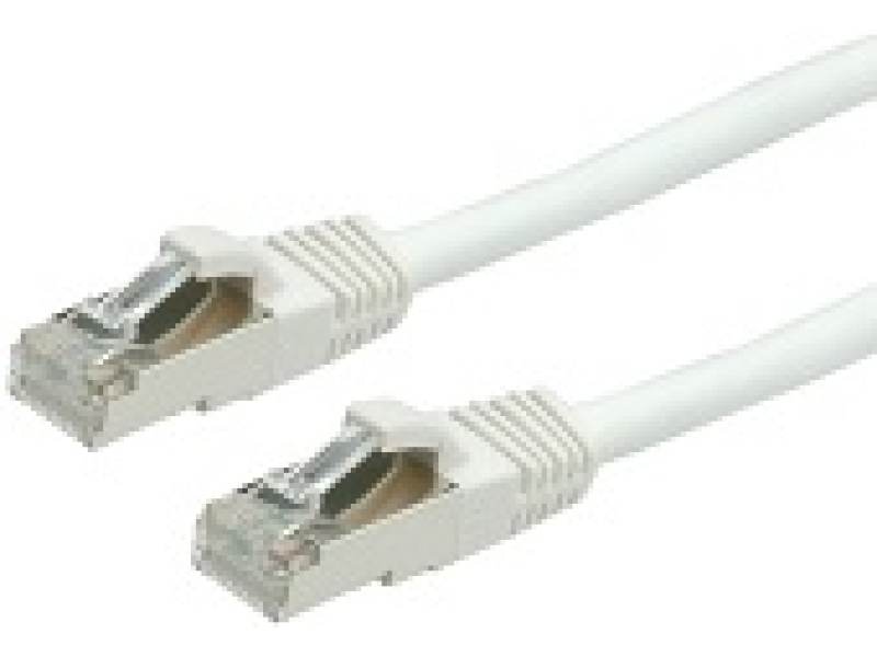 Rotronic 21.99.1226 VALUE Cat.6 (Class E) FTP kabl, S/FTP, halogen-free, LS0H, 0.5m, bijeli