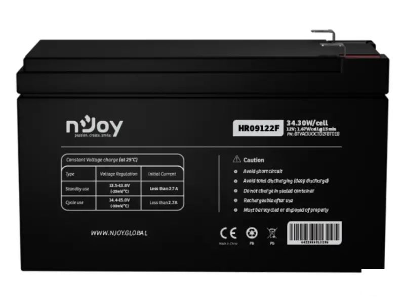 NJOY HR09122F baterija za UPS 12V 38.31W/cell (BTVACIUOCTD2FBT01B) 