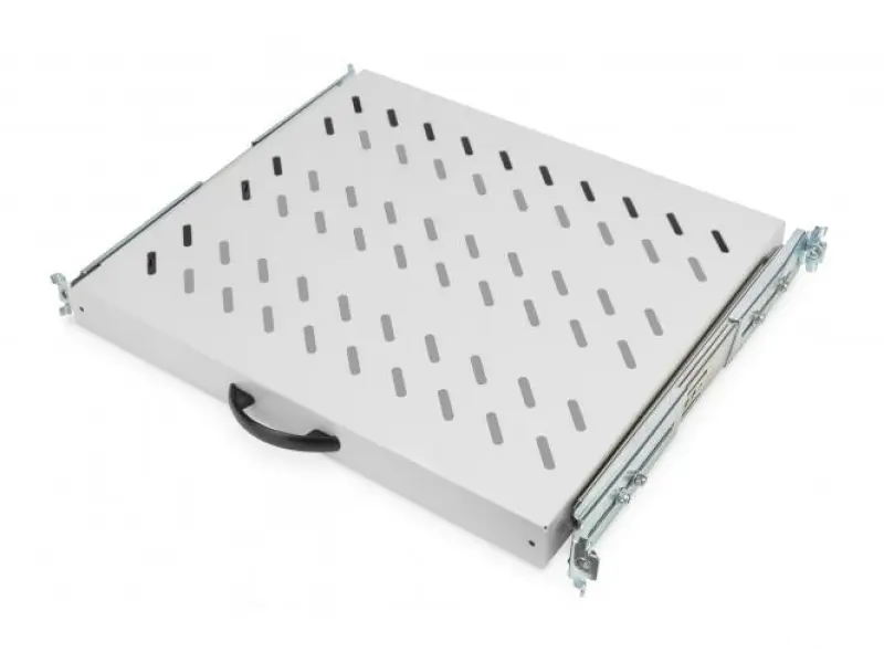 Digitus Polica na izvlacenje 483 mm (19"), nosivost do 25 kg, 40x485x368 mm, siva