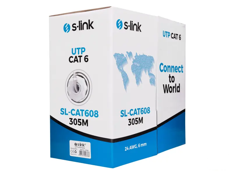 S-Link Kabl UTP CAT6 305m bunt sivi
