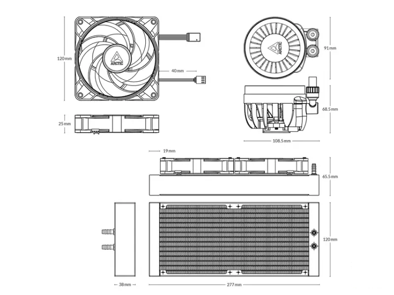 ARCTIC Liquid Freezer III 240 A-RGB White vodeno hlađenje (ACFRE00150A) 