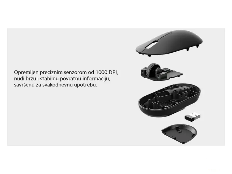 XIAOMI Wireless Mouse 2 lite miš crni (BHR8916GL) 