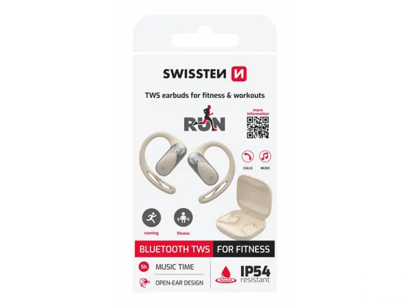 Swissten Slušalice Bluethooth TWS Running Open Ear - Beige