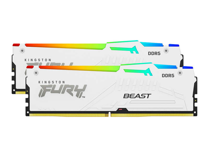 KINGSTON DIMM DDR5 64GB (2x32GB kit) 5600MT/s KF556C36BWEAK2-64 Fury Beast RGB White Expo