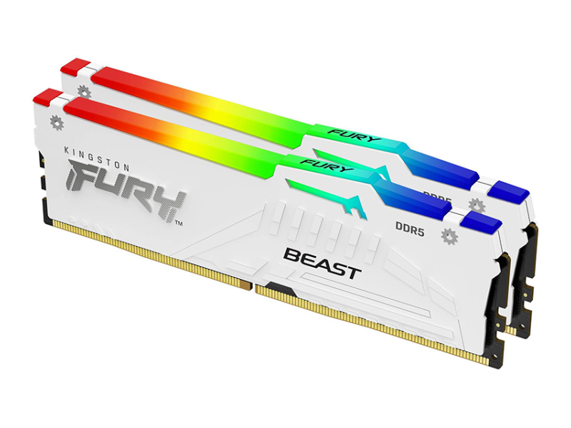 KINGSTON DIMM DDR5 64GB (2x32GB kit) 5600MT/s KF556C36BWEAK2-64 Fury Beast RGB White Expo