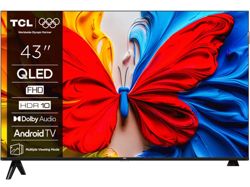 TCL 43S5K QLED TV 43" full HD, Android smart, Colorful Quantum Crystal, slim dizajn (bez okvira)
