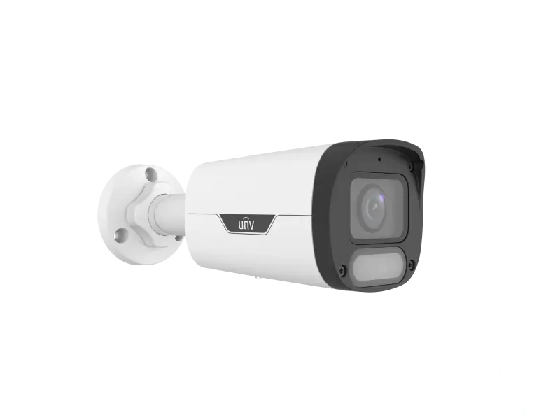 Uniview Kamera 8MP IPC2318LE-ADF28KM-WP Bullet, ColorHunter Wise-ISP Warm Light, objektiv 2.8 mm, IR/LED domet do 30 m, ugradjen mikrofon, True WDR 120 dB, PoE/12VDC, microSD do 512 GB, IP67, Dozna JB05-A