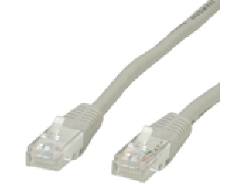 Rotronic 21.99.0902 Value patch cable, Cat. 6, U/UTP, gray, 2m