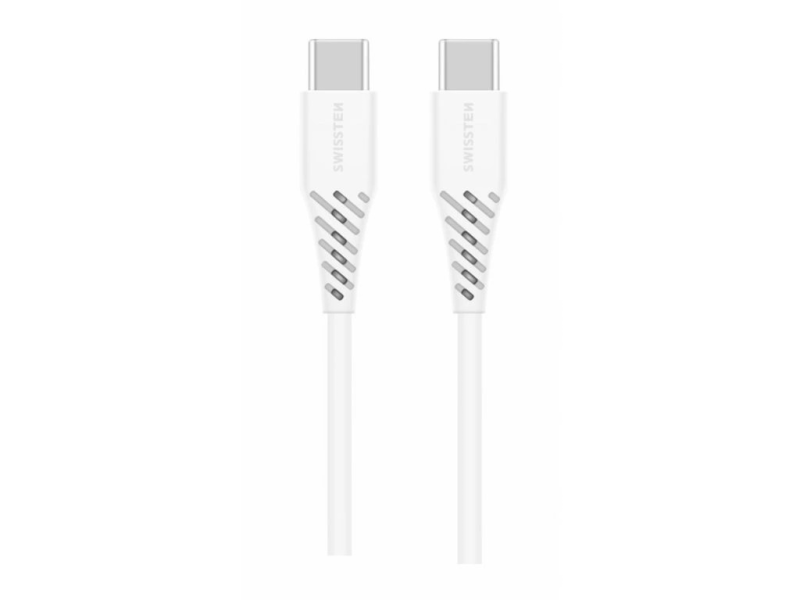 Swissten DATA CABLE TPE USB-C/USB-C POWER DELIVERY 5A (100W) 2,5 M WHITE