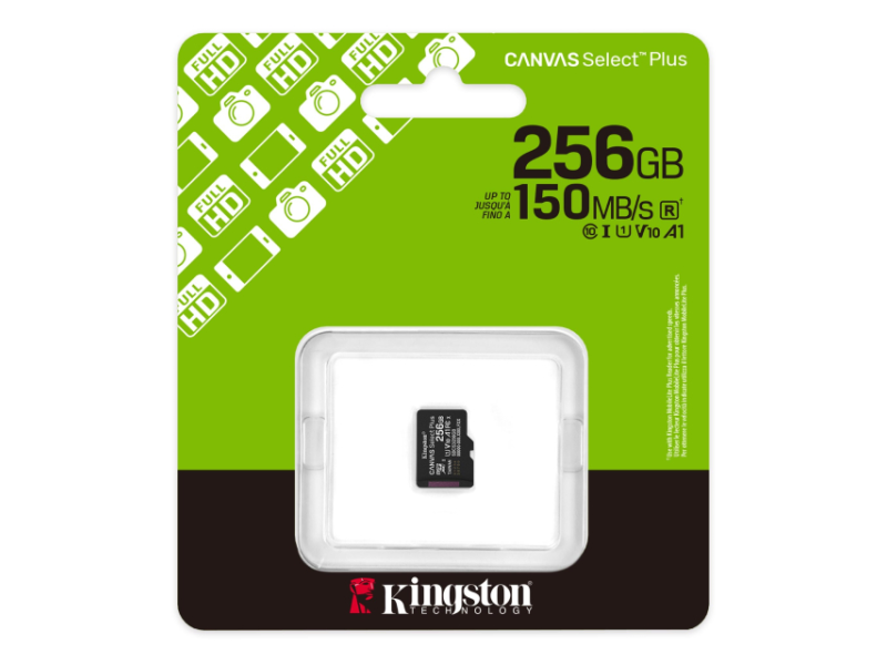 KINGSTON Memorijska kartica U1 V10 SDXC 256GB Canvas Select Plus G3 150R A1 SDCS3/256GBSP