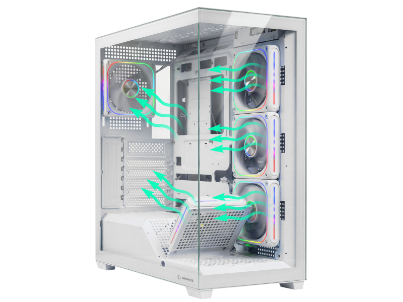 Rampage CASE SYLON 8x120 ARGB 850W 80+ Bronze White