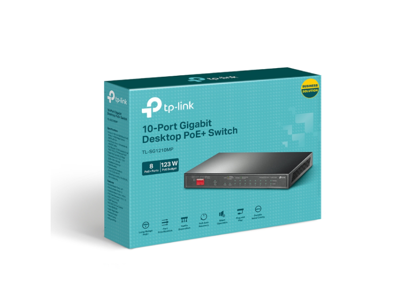 TP-LINK TL-SG1210MP POE+switch 8-port GIGABIT