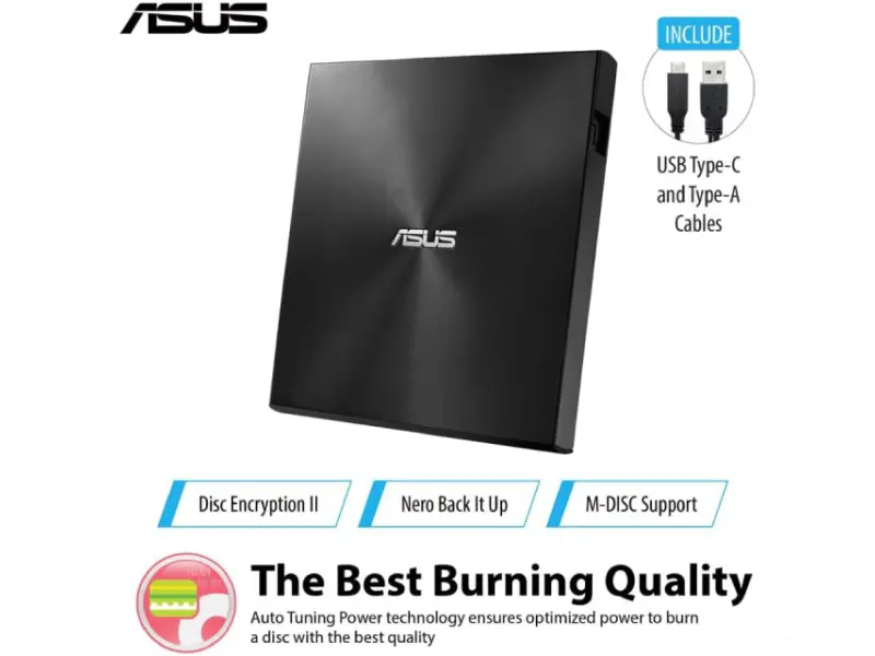 ASUS ZenDrive U9M SDRW-08U9M-U DVD±RW USB eksterni rezač crni 