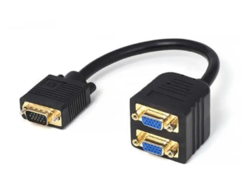 FAST ASIA Adapter VGA - VGA M/2F (spliter) crni 
