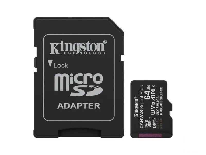 Kingston SDCS3/64GB 64GB MicroSDHC Class10, Canvas Select