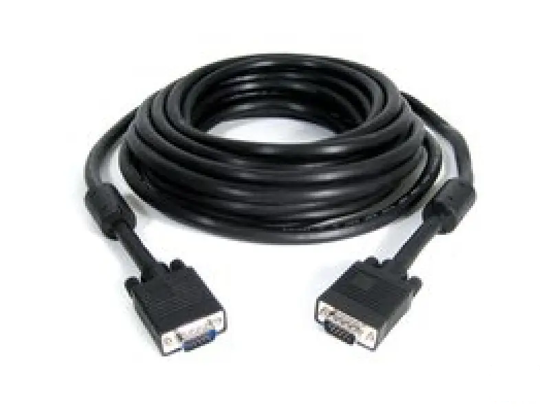 E-GREEN Kabl VGA D-sub M/M 10m HQ sa feritima crni