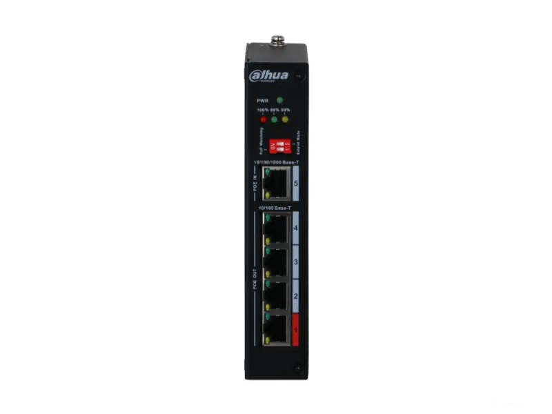 DAHUA PFT1500 5-Port PoE Extender with 4-Port PoE Out and 1-Port PoE In 
