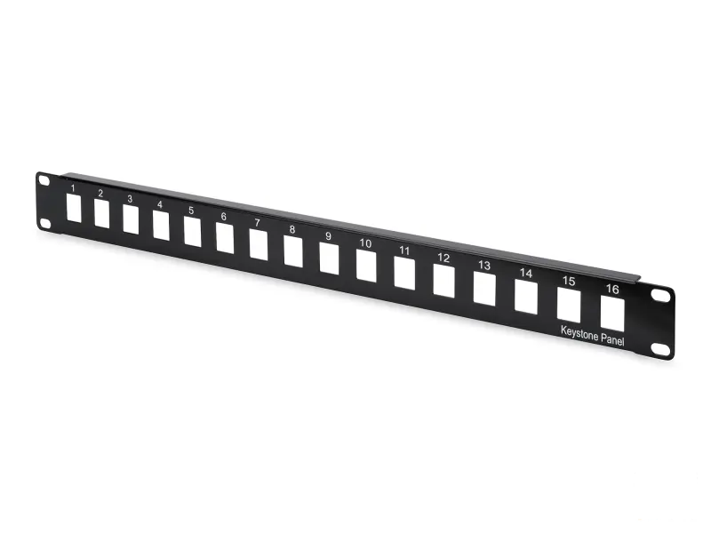 Digitus Patch panel prazni, 16-port unshielded, 1U, crni