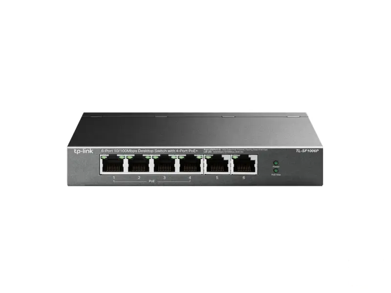 TP-LINK TL-SF1006P 6-Port 10/100Mbps Desktop PoE Switch with 4-Port PoE+