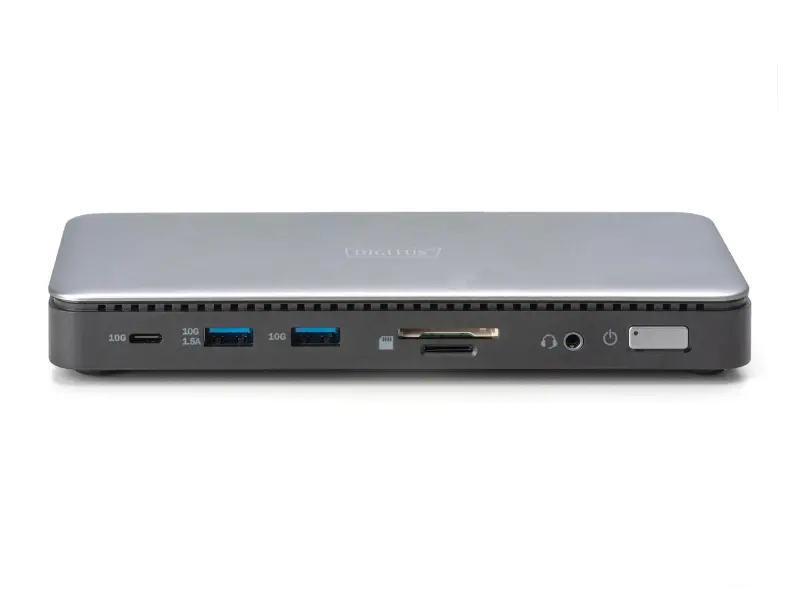 Digitus Dock 11-Port, 2x HDMI, DP, 2x USB-A, USB Type-C, RJ45, DC, Audio