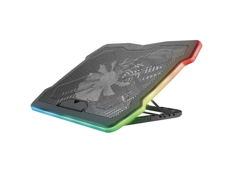TRUST GXT 1126 AURA Multicolour-Illuminated Laptop Cooling Stand, Max. laptop size 17"