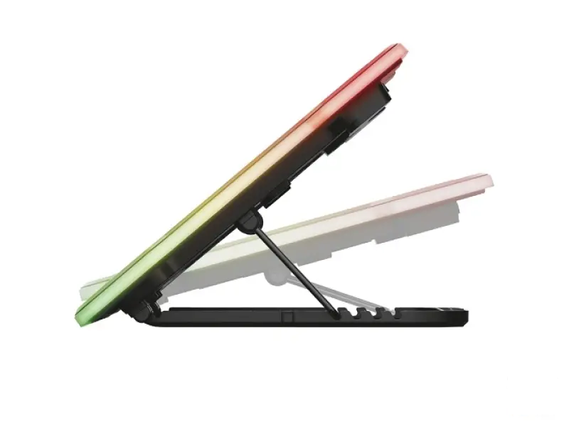 TRUST GXT 1126 AURA Multicolour-Illuminated Laptop Cooling Stand, Max. laptop size 17"