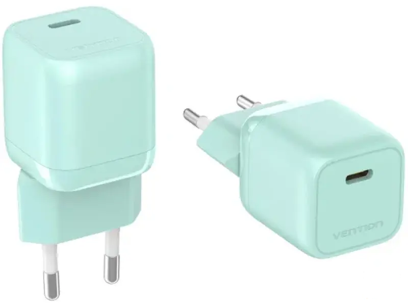 Vention 1-port USB-C GaN Charger(30W) Green