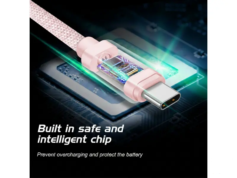 Swissten Data kabl Textile USB / USB-C 1.2m Rose/Gold