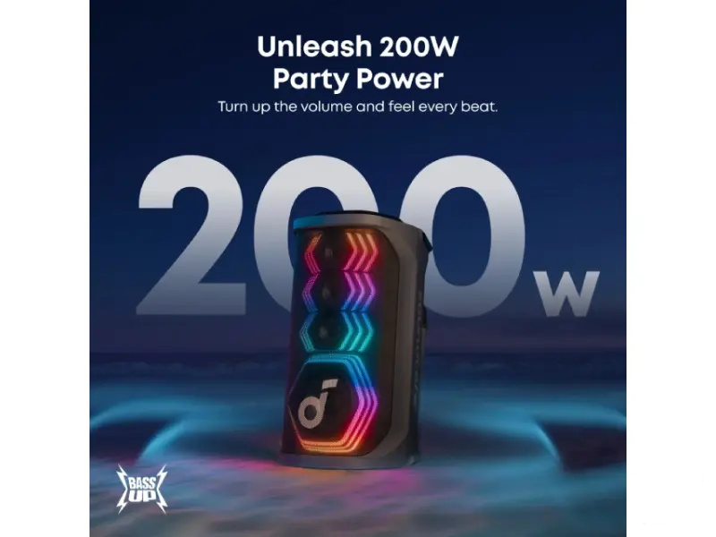 ANKER Soundcore Rave 3S 200W prenosivi bluetooth IPX4 zvučnik crni 