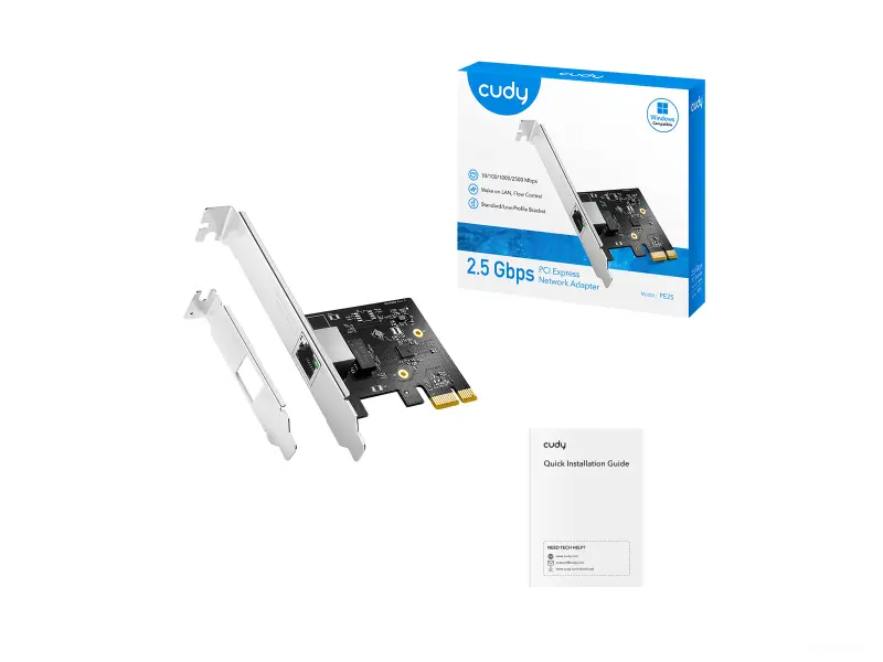 CUDY Mrezna kartica PE25 10/100/1000/2500Mbps PCI Express Adapter