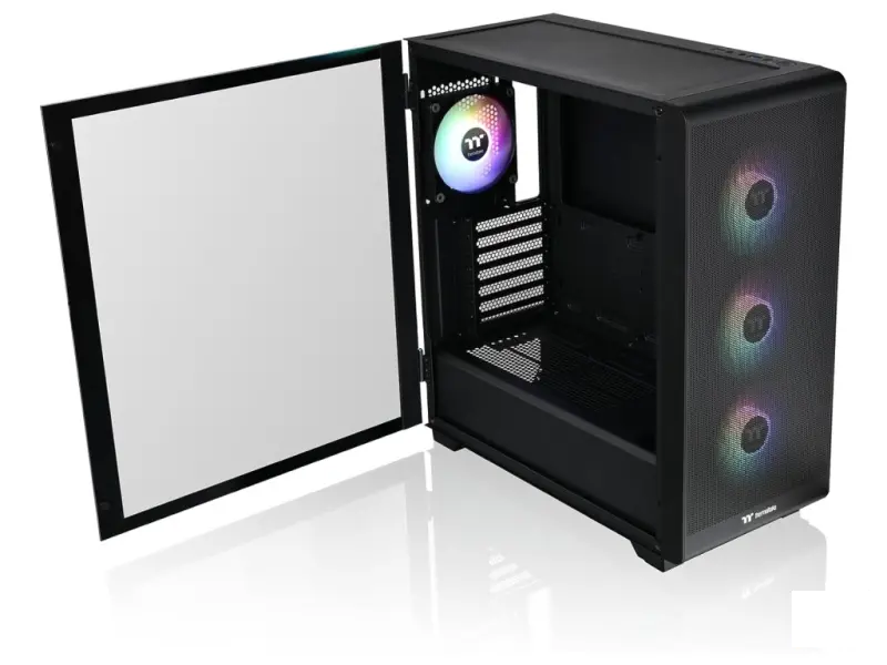 THERMALTAKE S250 TG ARGB Mid Tower Chassis, Mesh, 4x CT120 120mm ARGB Fans, USB 3.0 x 2