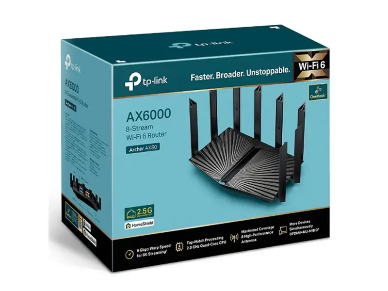 TP-LINK Archer AX80 Archer AX80 AX6000 bežični dual band 8-Stream WiFi 6 ruter