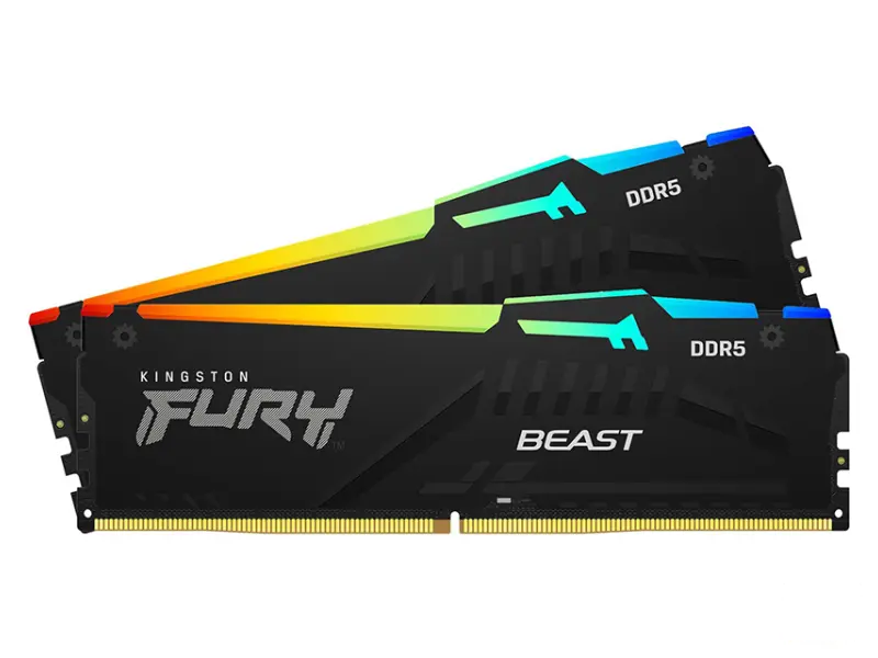 KINGSTON DIMM DDR5 64GB (2x32GB kit) 6400MT/s KF564C32BBEAK2-64 FURY Beast Black RGB EXPO 