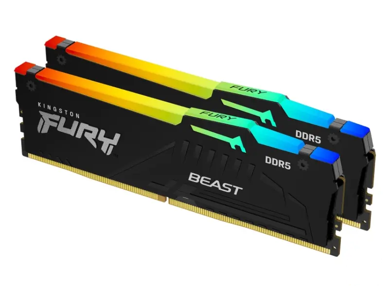 KINGSTON DIMM DDR5 64GB (2x32GB kit) 6400MT/s KF564C32BBEAK2-64 FURY Beast Black RGB EXPO 