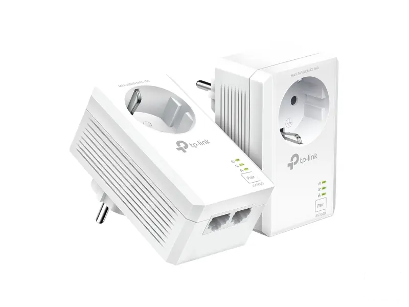 TP-LINK TL-PA7027P KIT AV1000 2-Port Gigabit Passthrough Powerline Starter Kit