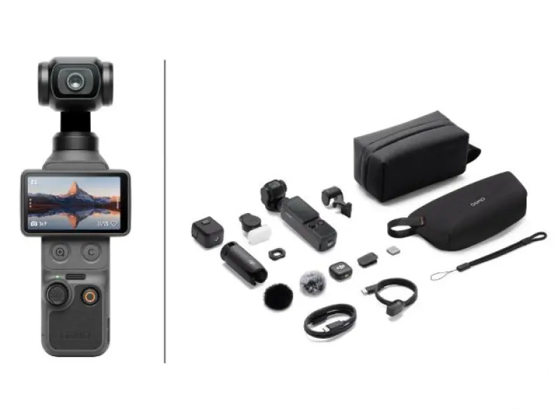 DJI Osmo Pocket 4 Creator Combo(DJI Mic 3 Transmitter + Osmo Mini Tripod + Osmo Pocket 4 Fill Light)