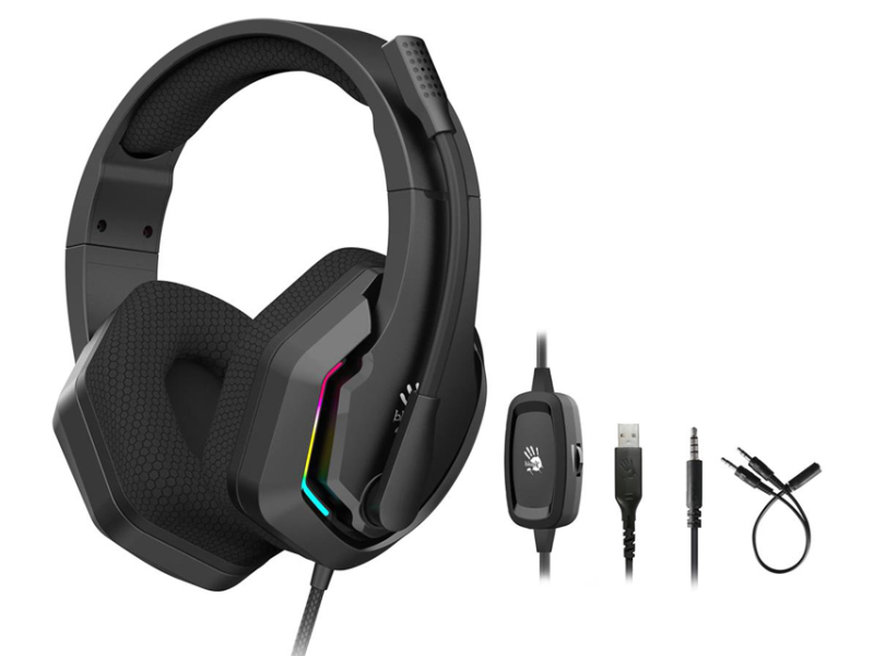 A4 TECH G260P Bloody Neon Gaming 3.5mm & USB crne slušalice