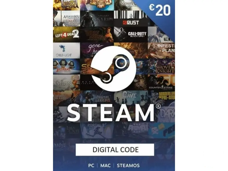 Steam Gift Card 20 EUR - Steam Key - Europe