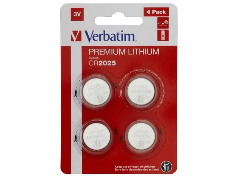 VERBATIM Baterije CR2025 3V 49532 4kom 