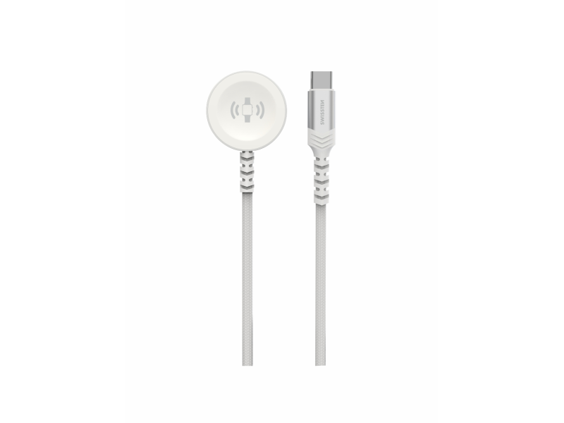 Swissten Punjač za Apple watch magnetic, USB-C 1.2m White