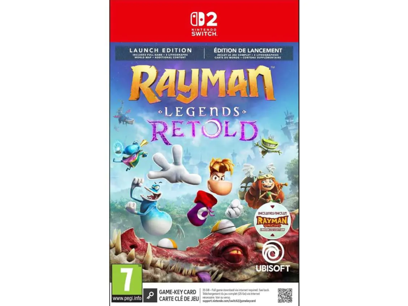 RAYMAN LEGENDS RETOLD LAUNCH EDITION (GAME KEY CARD)