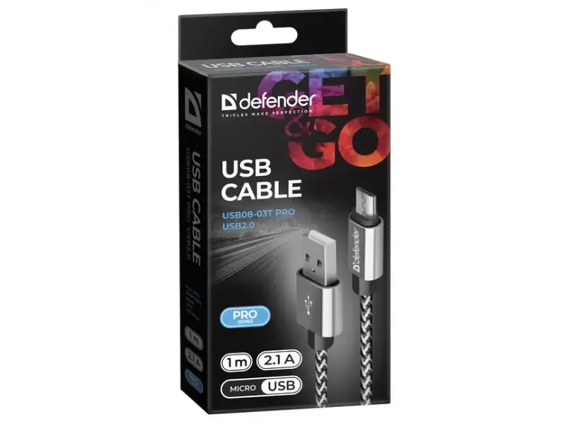 Defender USB08-03T PRO USB 2.0 (AM) - microUSB 2.0 (BM)