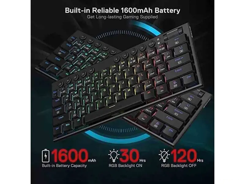 Redragon Tastatura Horus Mini, wired&2.4G&BT keyboard, red