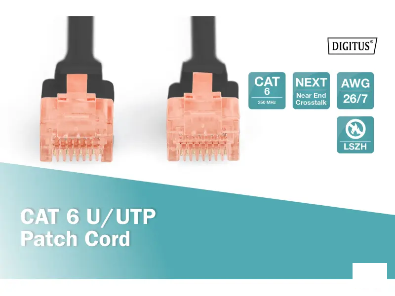 Digitus Kabl UTP patch CAT6 10m crni